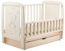 Ліжечко Babyroom Умка DUMYO-3 маятник, ящик, відкидний бік бук слонова кістка